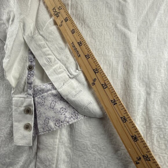 Robert Graham Geometric Medium White Mens Long Sleeve Button Up Bold Shirt Adult - Picture 13 of 14